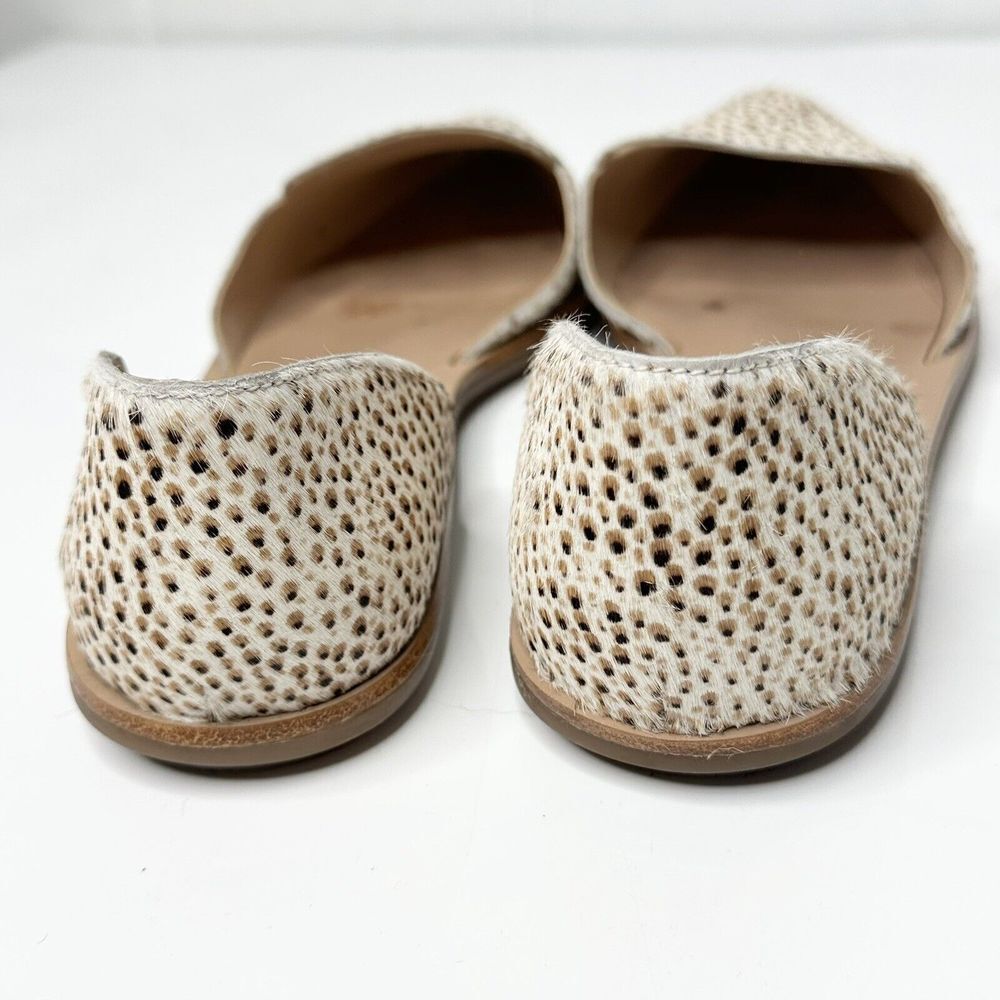 Loeffler Randall Pony Hair Animal Print D'Orsay Flats Size 7.5 - Picture 6 of 12